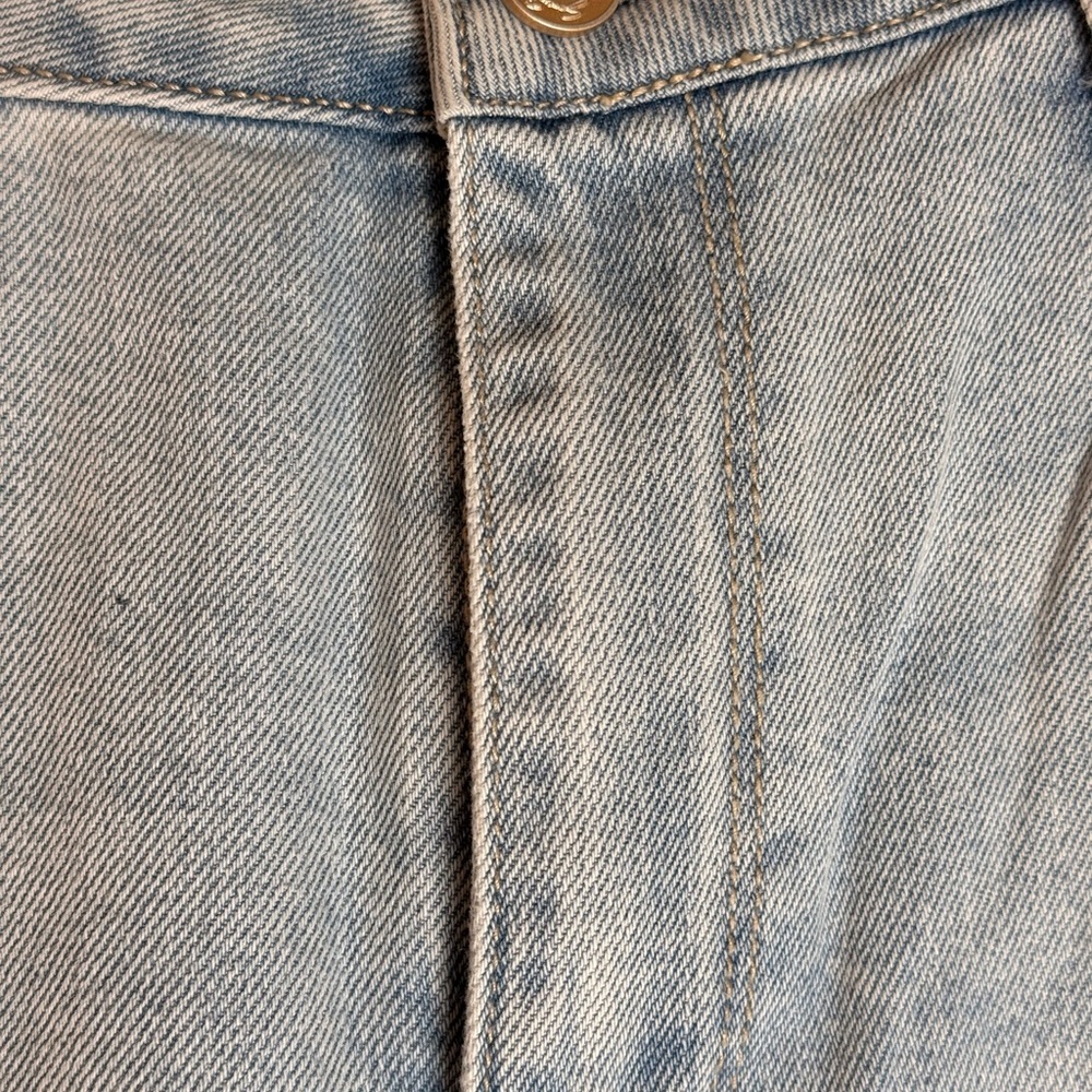 Seven7 Women's Sz 12 Sky Blue Straight Leg Jeans Distressed - Picture 4 of 16